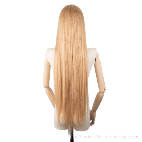 12 to 36 inches bone straight Young girl Hair Feel Super Soft Smooth Hair Bundles With Closure Synthetic Hair Extension